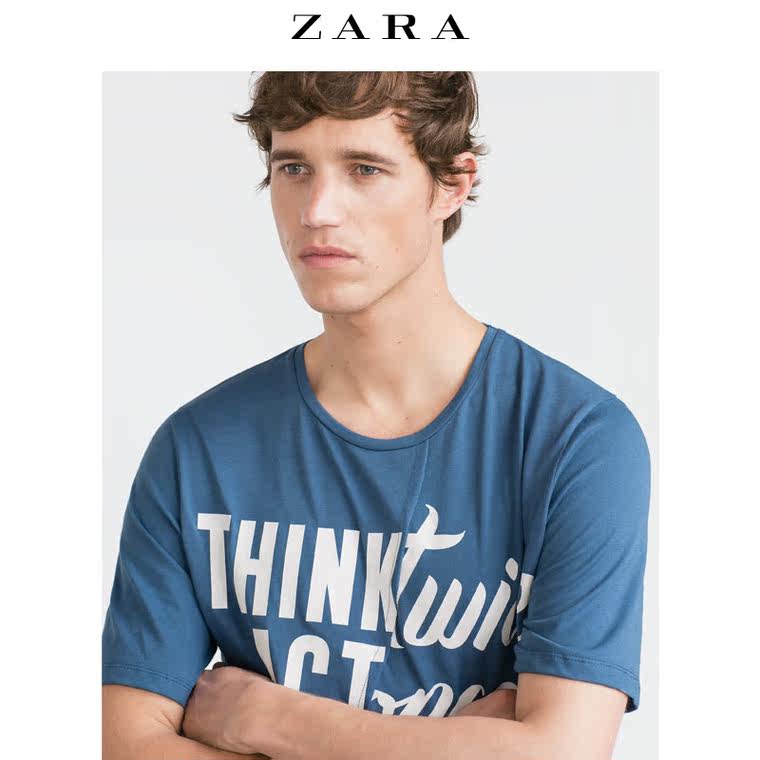 ZARA 男装 字母印花 T 恤 01165305400