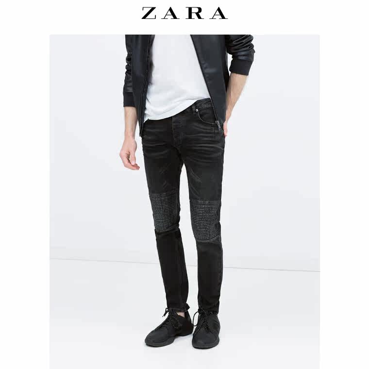 ZARA 男装 绗缝牛仔裤 01889301800