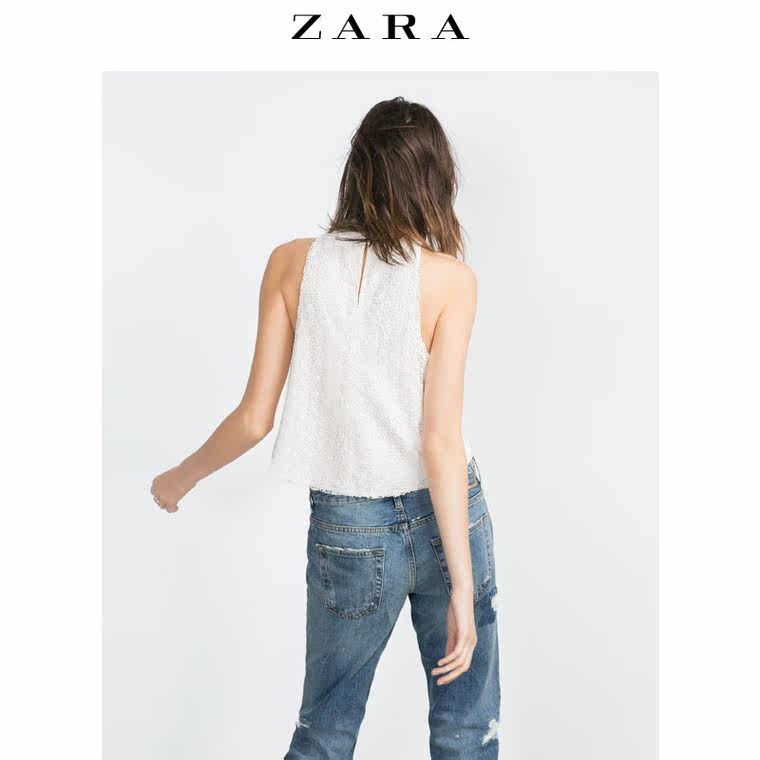 ZARA 女装 蕾丝装饰上衣 07825737712