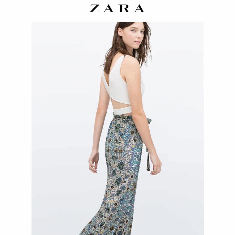 春夏折扣 ZARA 女装 交叉背面剪裁上衣 05644060251