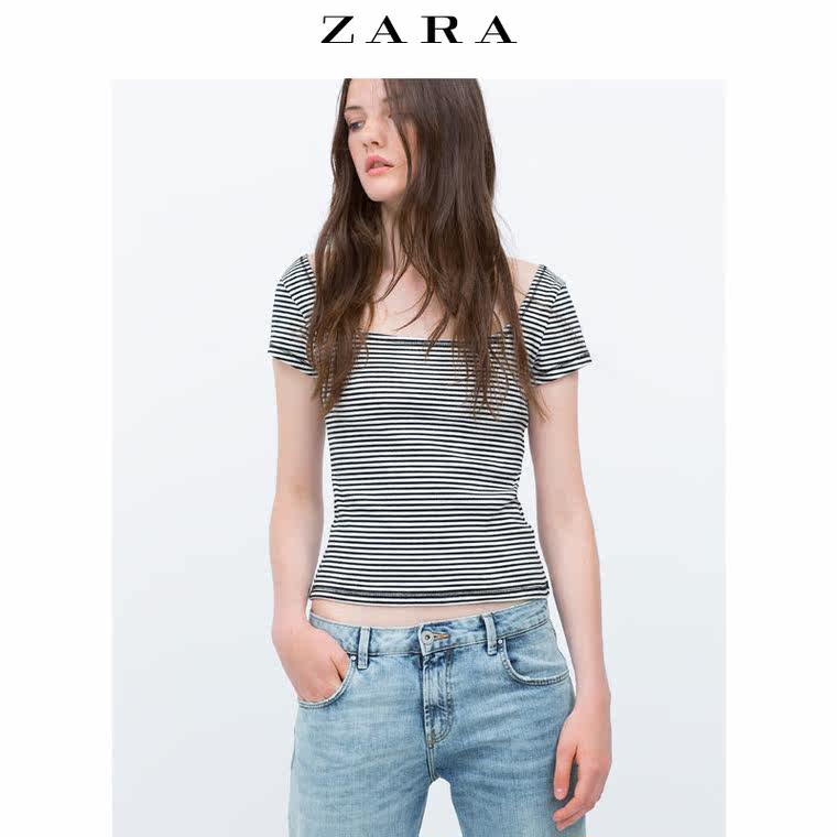 ZARA TRF 女装 方形剪裁 T 恤 05431272066