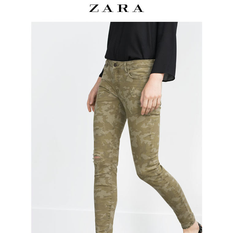 ZARA 女装 迷彩裤 07497242505