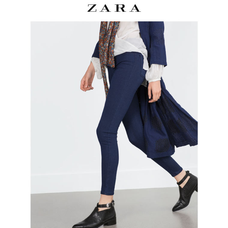 ZARA TRF 女装 高弹性牛仔紧身裤 05520237401