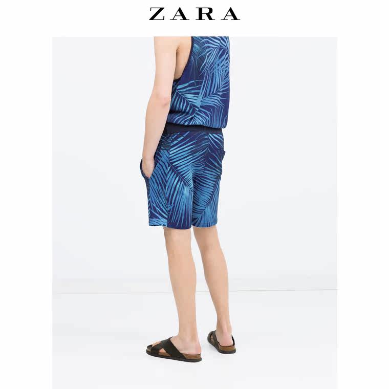 春夏折扣 ZARA 男装 印花百慕大短裤 01165412400