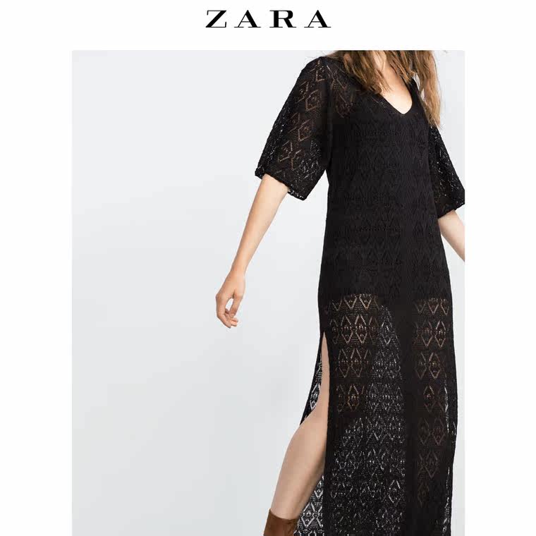 ZARA 女装 钩花连衣裙 01822100800