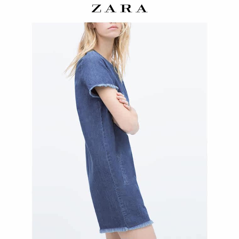 ZARA 女装 磨损下摆连衣裙 05899161427