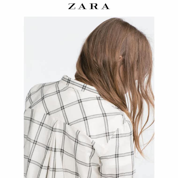 ZARA 女装 印花格纹衬衫 07693209070