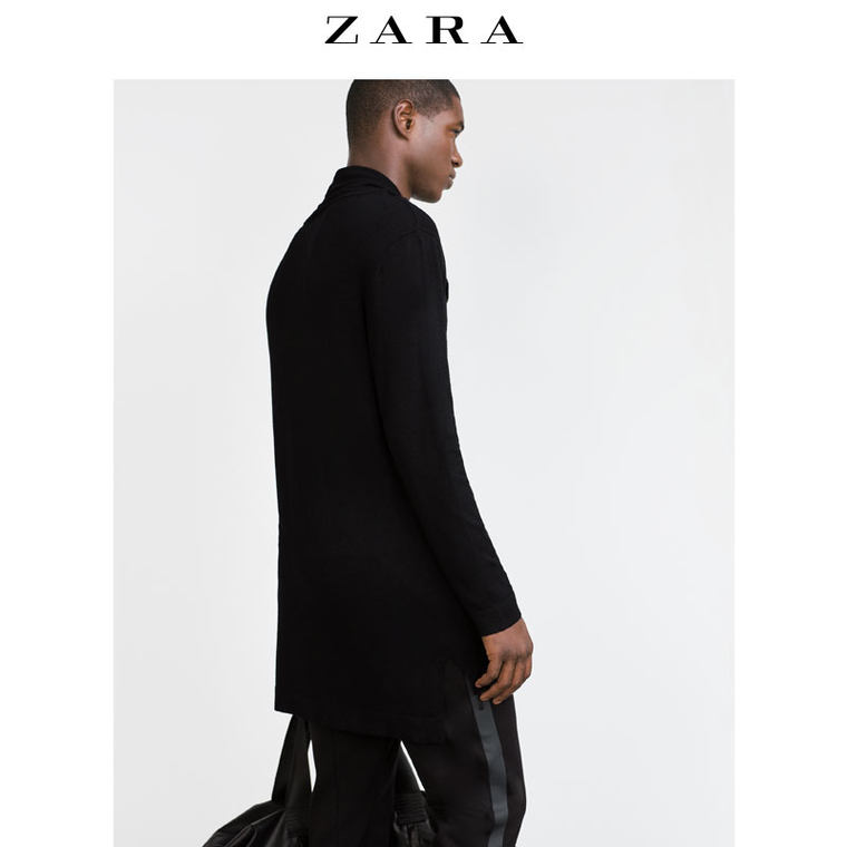 ZARA 男装 加大码烟囱领针织衫 00458313800