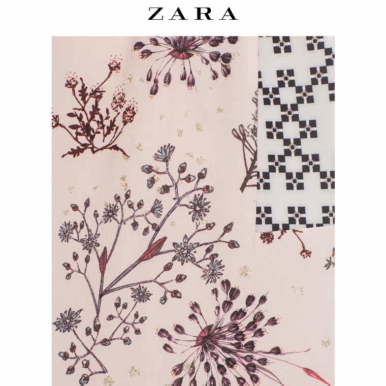 ZARA 女装 亮光印花上衣 05580239620