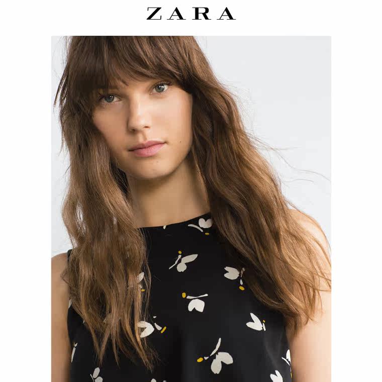 ZARA 女装 印花吊带连身裙 07804072093