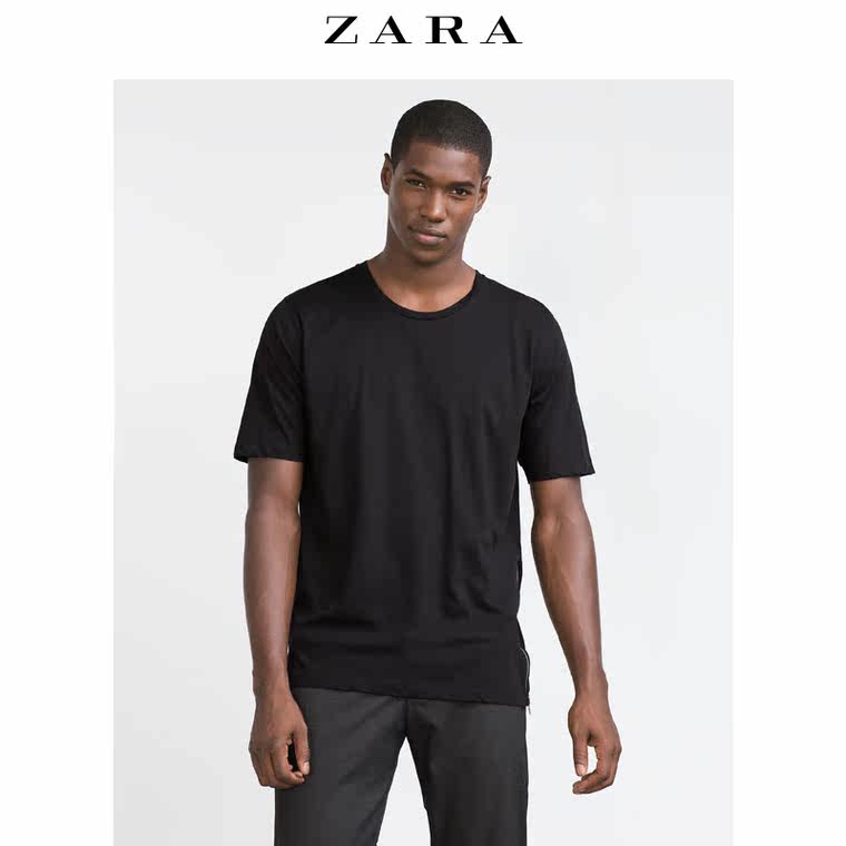 ZARA 男装 拉链 T 恤  00722328800