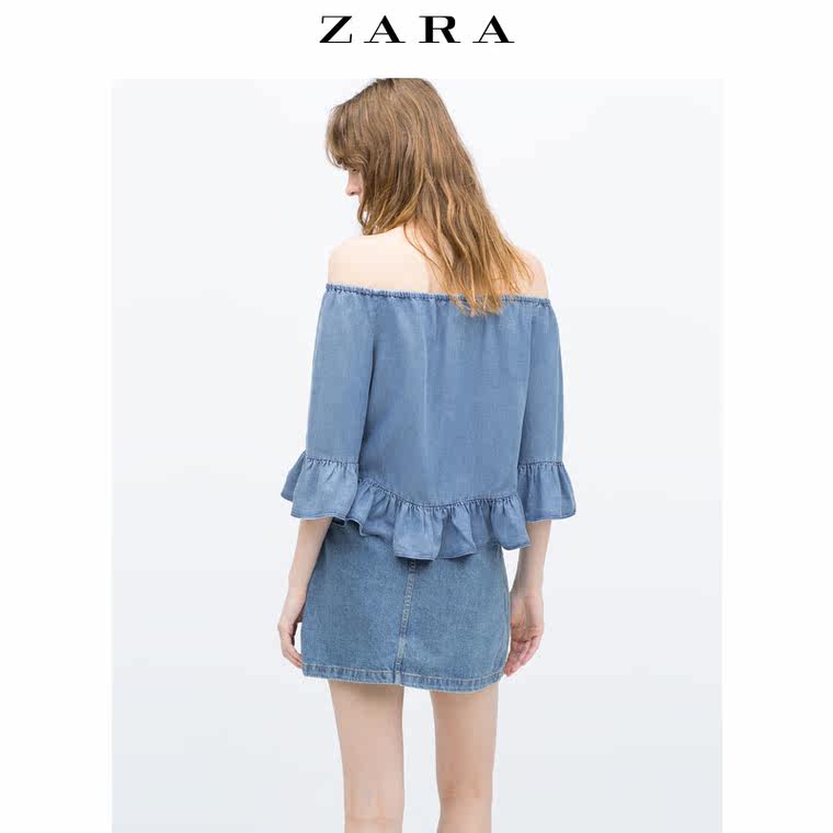 ZARA 女装 弹性露肩上衣 08566240400