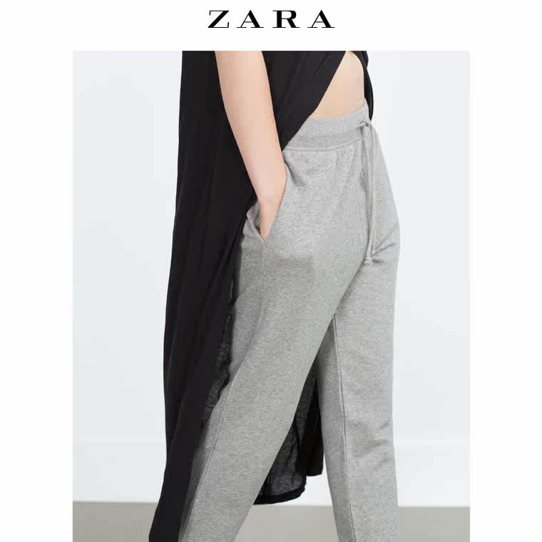 ZARA TRF 女装 绒布长裤 00085277812