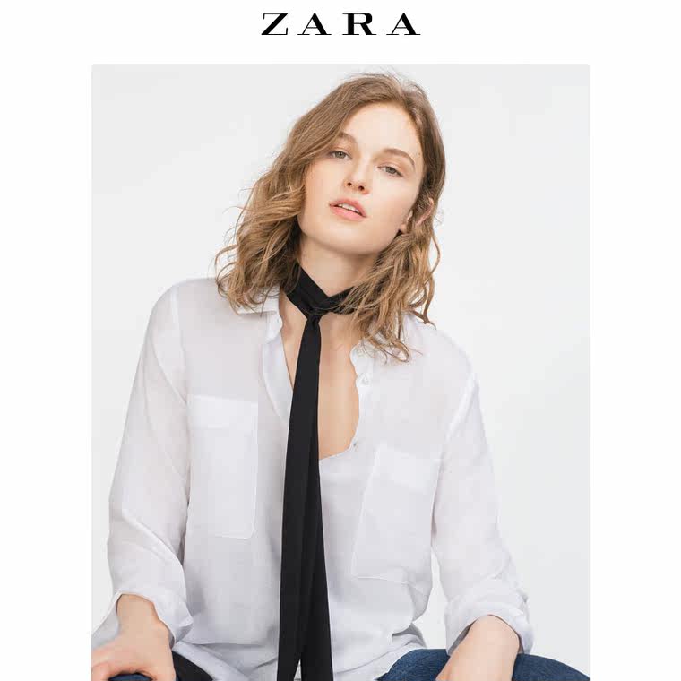 ZARA 女装 加大码衬衫 01639169250