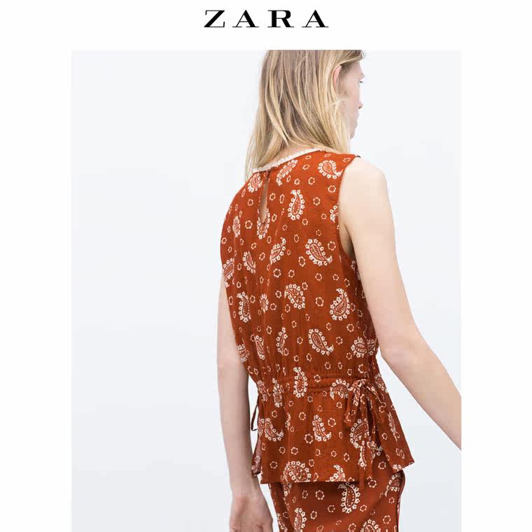 春夏折扣 ZARA 女装 过肩印花衬衫 02762322658