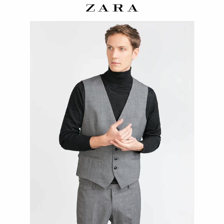 ZARA 男装 羊毛套装背心 01564313803