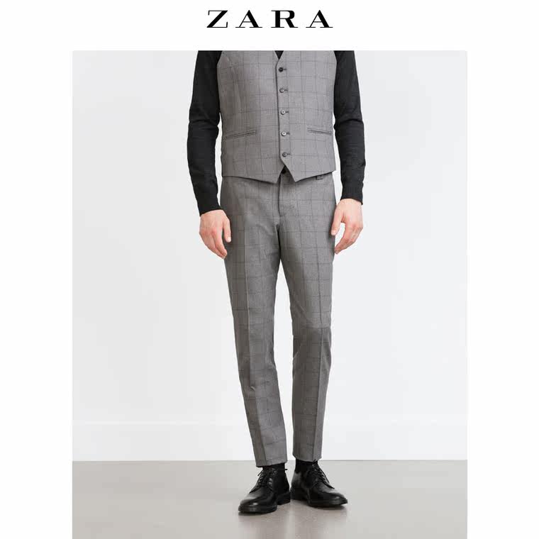 ZARA 男装 格纹长裤 05732558802