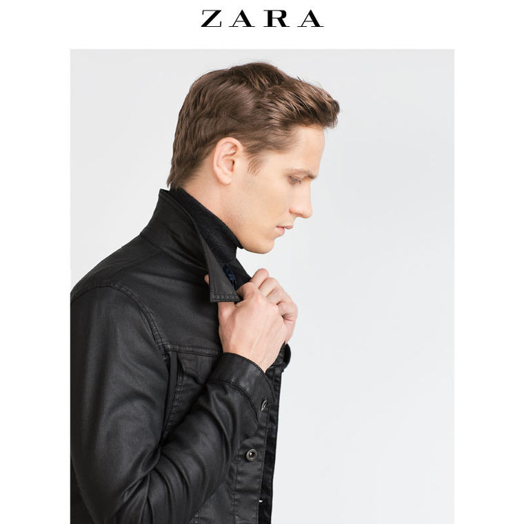 ZARA 男装 仿皮夹克 07354400800