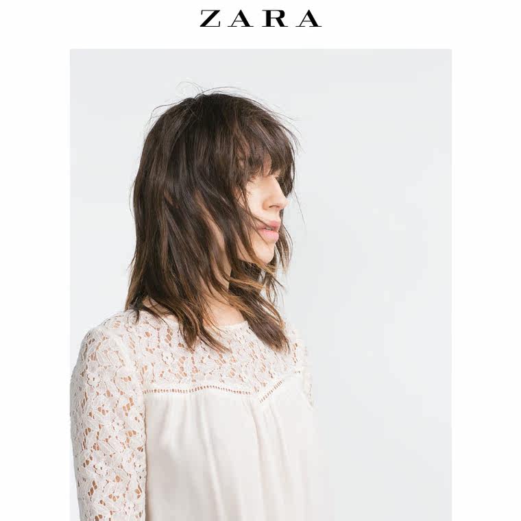 ZARA 女装 蕾丝短上衣 03666157712