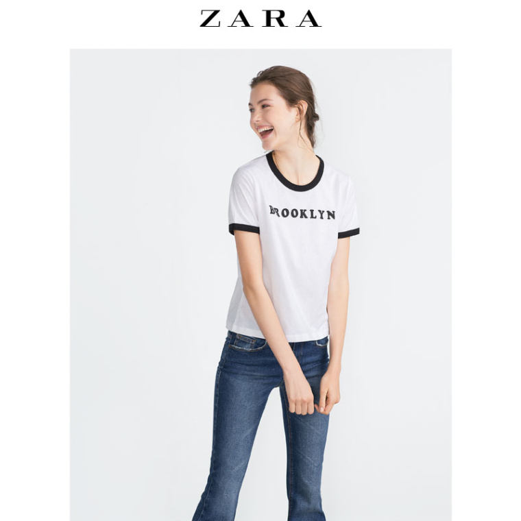 ZARA TRF 女装 复古 T 恤 05643275800