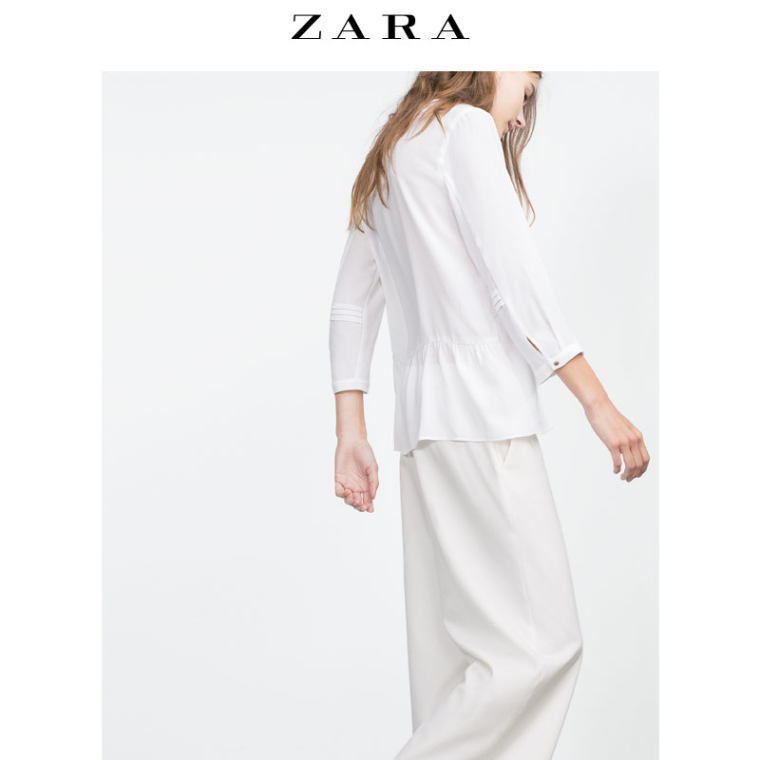 ZARA 女装 金属装饰衬衫 07696381251