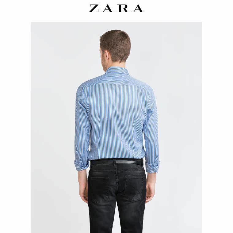 ZARA 男装 KODAK条纹衬衫 03894304400