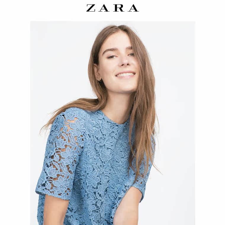 ZARA 女装 蕾丝装饰连身裙 07691799403