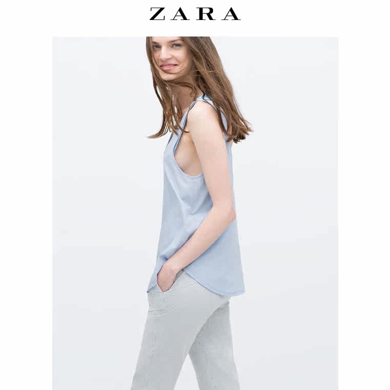 春夏折扣 ZARA 女装 双层装饰上衣 01198046406