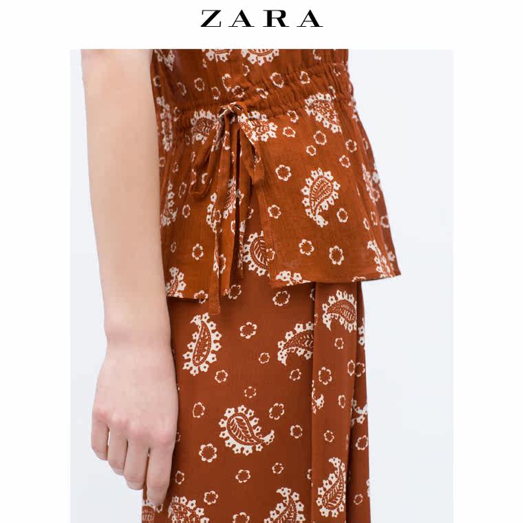 春夏折扣 ZARA 女装 过肩印花衬衫 02762322658