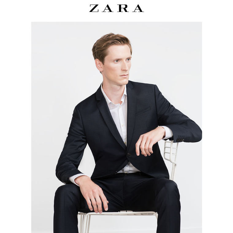 ZARA 男装 小格子西装上衣 05665594401