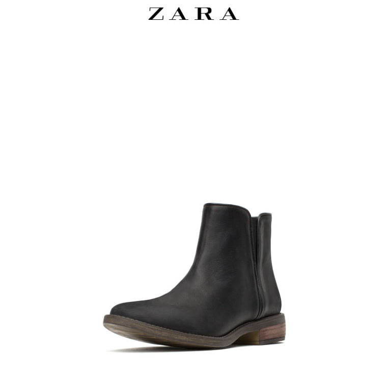 ZARA TRF 女鞋 平底皮短靴 17801001040