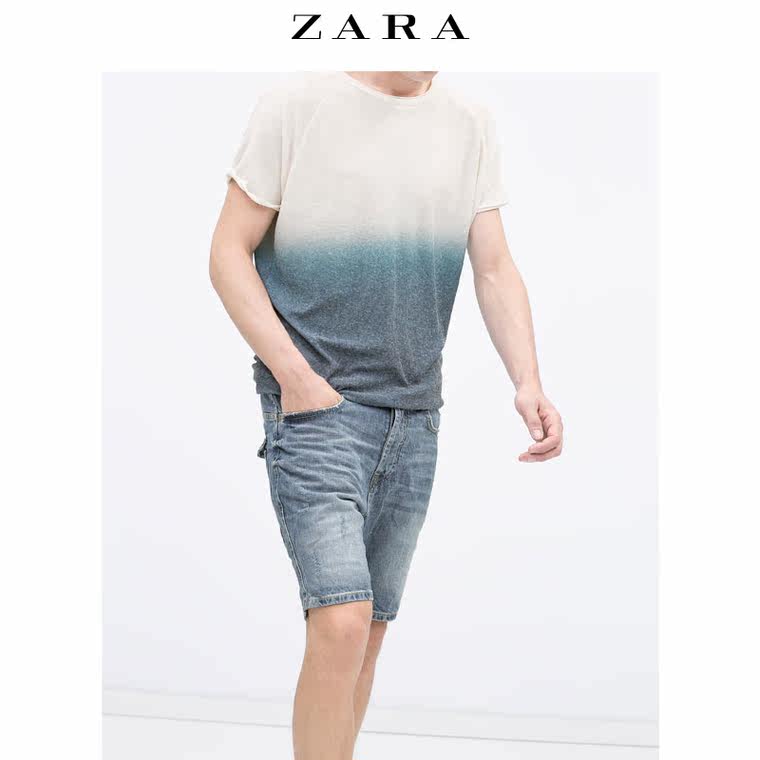 春夏折扣 ZARA 男装 牛仔短裤 00840406427