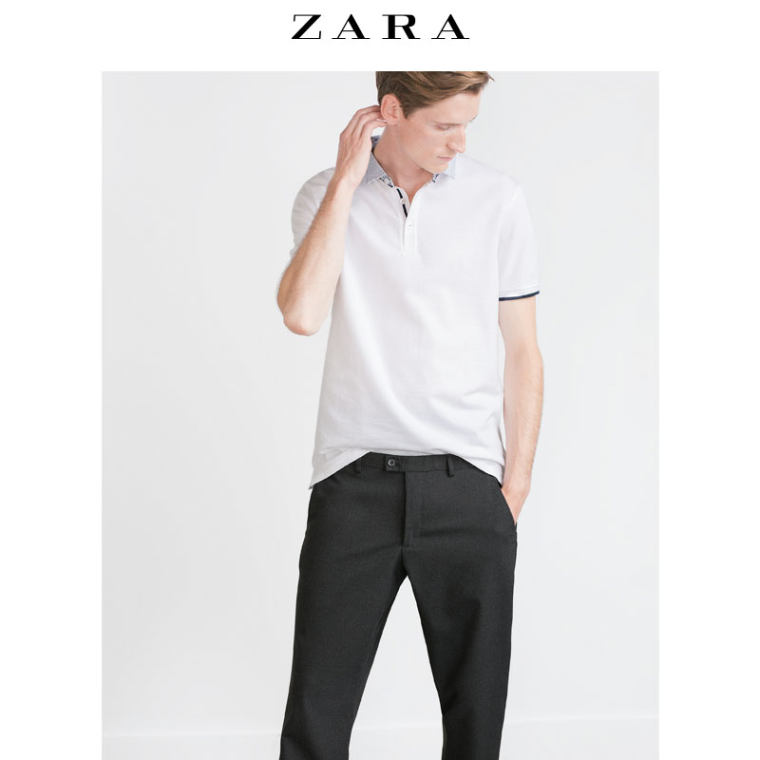 ZARA 男装 珠地布 POLO 衫 00526301250