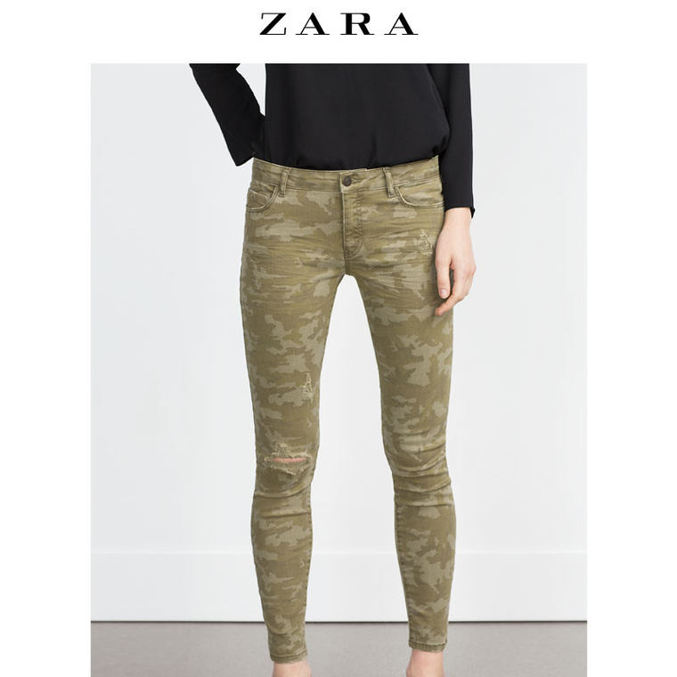 ZARA 女装 迷彩裤 07497242505