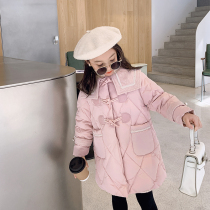 Girls down jacket Childrens foreign style warm jacket 2020 winter new little girl Korean version 90 white duck down jacket