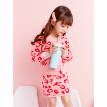 Girls Set 2021 Autumn New Tong Korean Knitted Sweater Jacket Short Skirt Childrens Fashion Two-Piece Set