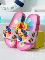 Japanese open-toed girl slippers summer non-slip soft bottom cute home bathroom Bath Children childrens slippers