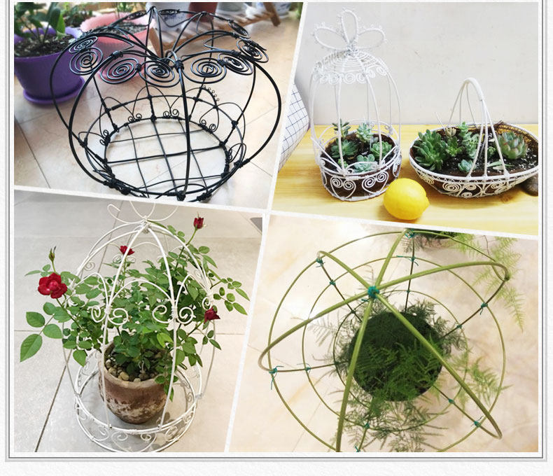 包塑铁丝绿铁线攀爬植物造型软铁线diy阳台手工花架盆栽爬藤支架