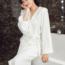 Flannel Sleepwear Women 2022 Spring Autumn New Long Sleeves Pyjamas Winter Great Code Bathrobe in the middle of a long morning robe