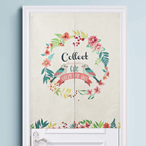 Mid-open cotton linen curtain half curtain thickened living room feng shui curtain living room bedroom fabric whole cartoon curtain