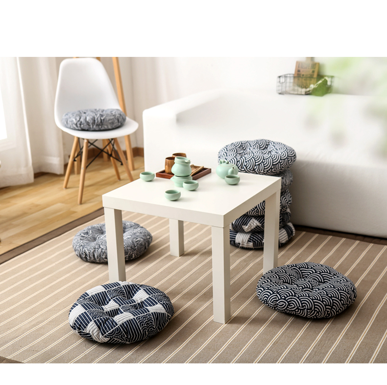 9分白菜价: yl日式布艺圆形榻榻米坐垫