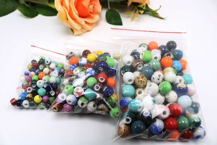 Jingdezhen ceramic beads scattered mixed 6 ~ 12 mm bead diy beads bracelet students would clothing bead curtain