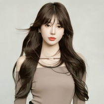 Wig female long-haired full-heeled natural waves long curly hair summer new micro-colume Korean hairstyle wig