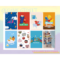 ins Sesame Street cartoon poster postcard Korean photo props Room wall illustration decorative card new
