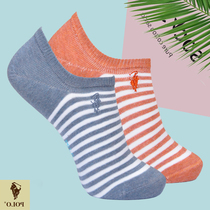 polo socks womens shallow socks pure cotton spring summer thin deodorant womens japanese striped trendy cotton socks