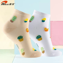 Nell socks womens cotton socks spring and summer tube socks sweat-absorbing and breathable Japanese cute cartoon cotton socks