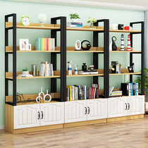 Bookshelf shelf Living room multi-layer rack Office floor storage rack Storage Wrought iron shelf Cosmetics display rack
