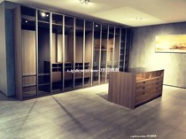 Austrian love grid wardrobe closet cabinet door custom imported plate high-gloss skin-sensitive laser edge sealing