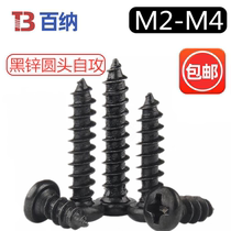 Iron Black Cross Round Head Self Tapping Screws