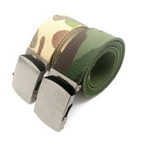 Camouflage canvas pants belt student military training belt classic summer camp automatic buckle belt military fan supplies